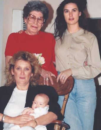 Virginia Guynes with her mother, daughter, and granddaughter 